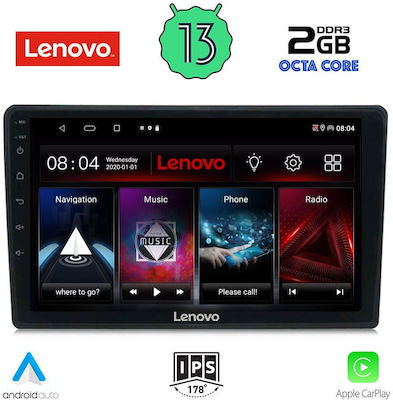 Lenovo Car-Audiosystem 2DIN (Bluetooth/USB/AUX/WiFi/GPS/Apple-Carplay/Android-Auto) mit Touchscreen 9"