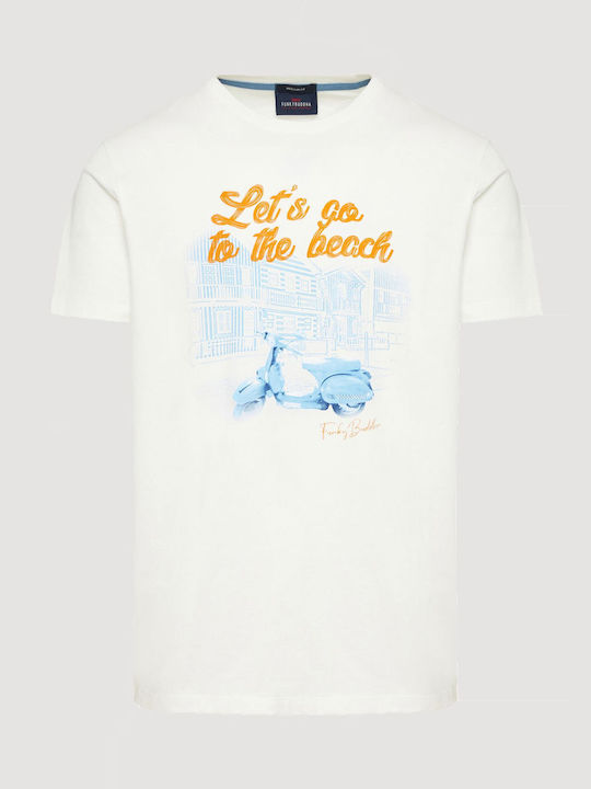 Funky Buddha Ανδρικό T-shirt Κοντομάνικο Off White