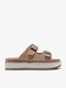 Γυναικεία Ανατομικά Σανδάλια Flatforms Μπεζ