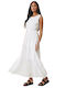Rochie De Vară Pentru Femei Midi Offwhite