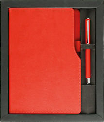 Pen Set Rollerball Red in a case