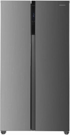 Heinner Side-by-Side Kühlschrank 442Es Total NoFrost H177xB90xT59cm. Inox HSBS-H442NFXE++