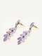 Sequoia Women's Stainless Steel Hypoallergenic Earring with Purple Stones