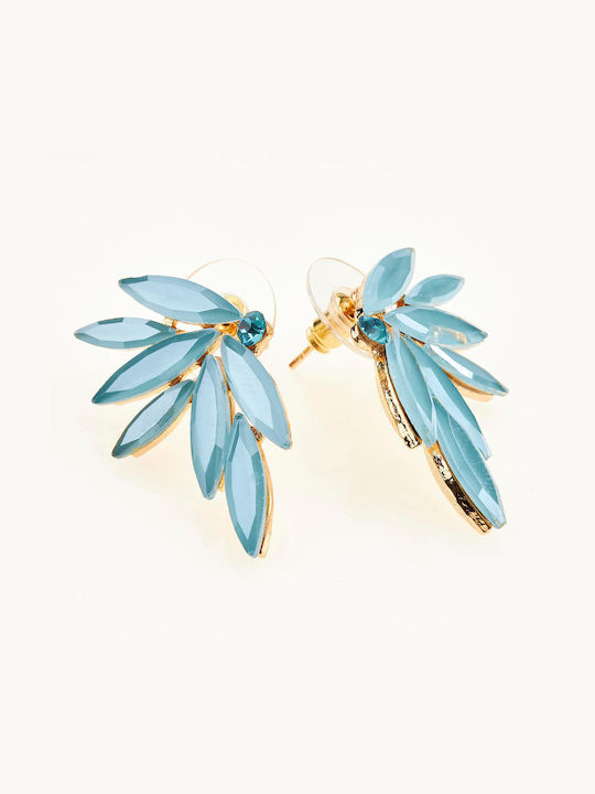 Sequoia Women's Stainless Steel Hypoallergenic Earrings Blue Stones
