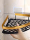 Home Use Ecke An der Wand montiert Badezimmerregal Metallisch 28x5.5x21cm Gold