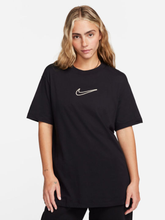 Nike W Nsw Damen Sportlich T-shirt Schwarz