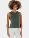 Women's Athletic Blouse Sleeveless Fast Drying Green