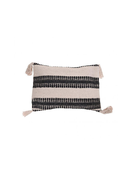 Koopman Sofa-Kissen Schwarz Streifen 30x50cm