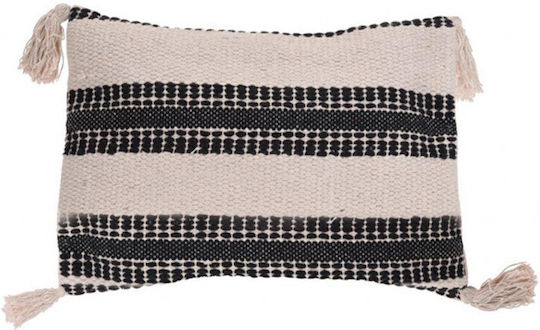 Koopman Sofa Cushion Black Stripes 30x50cm