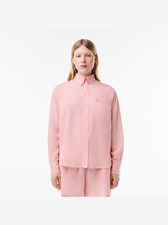 Lacoste Women's Long Sleeve Shirt Pink