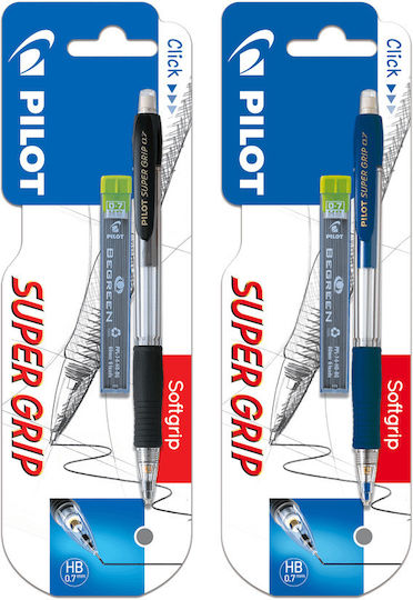 Pilot Grip Μηχανικό Μολύβι Μεταλλικό 0.7mm με Γόμα 1τμχ