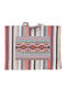 Verde Damen Strandtasche 14-0274 Mehrfarbig Baumwolle