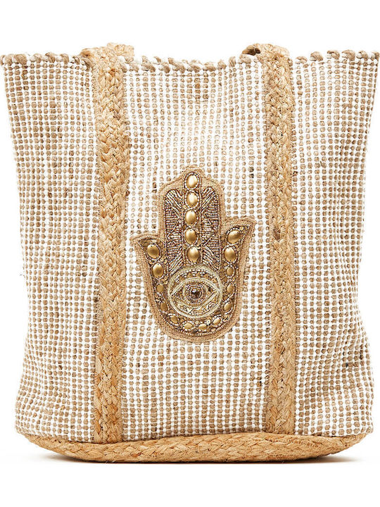 Green Women's Beach Bag 14-0236 Utah Fabric Beige