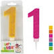Exas Paper Birthday Candle Number "1" Multicolored 114942005