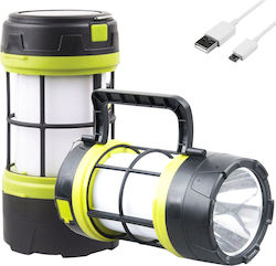 Lanterna și lanternă solară cu LED-uri 2 în 1 pentru drumeții și camping 17x8.5cm