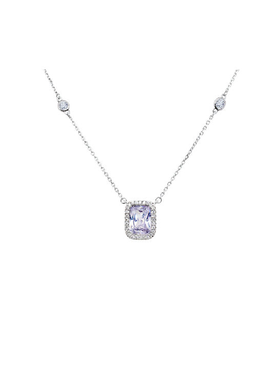 Necklace from Silver with Zircon