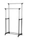 Cuier de podea Pliere Argintiu 110x59x150cm
