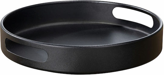 Wenko Rotund Tavă de Servire cu Mânere în Culoare Negru 26x26cm 55098100 1buc