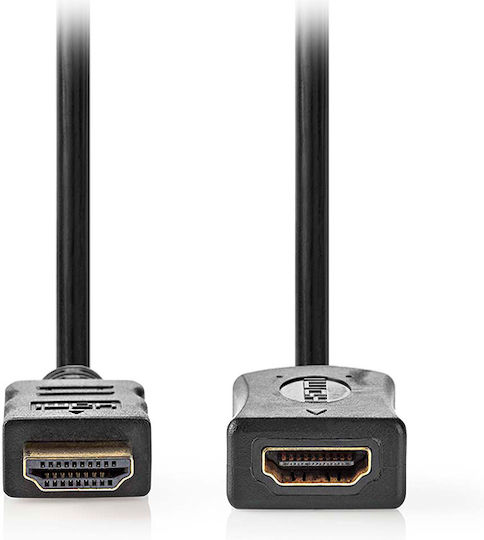 Nedis Cabluri HDMI HDMI 1.4 High Speed 1080p 120Hz HDMI De Sex Masculin - HDMI De Sex Feminin 2m Negru