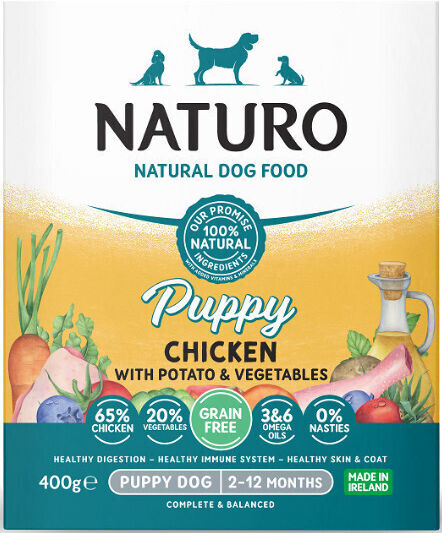 Naturo Complete Fresh Puppy Food Chicken Vegetables Grain-Free 400g Naturo Pet Foods