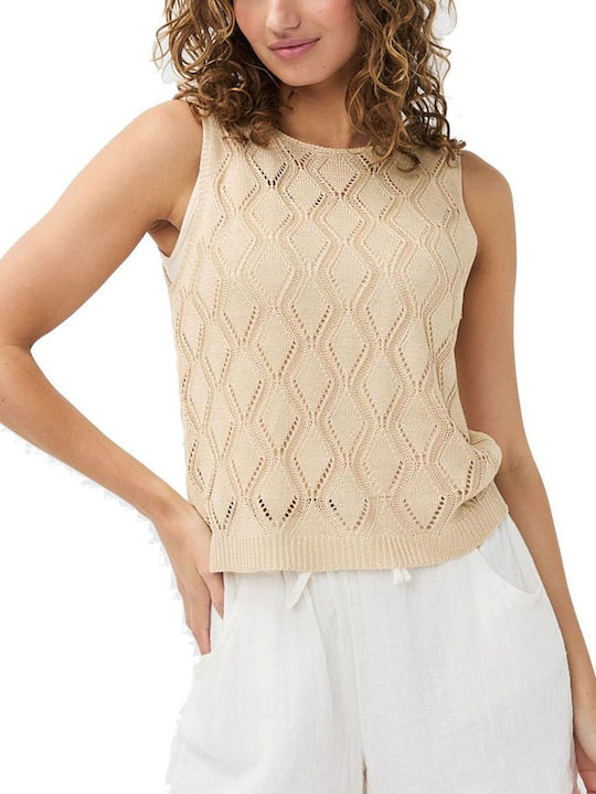 Esqualo Women's Sleeveless Pullover Beige