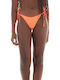 Bikini Slip με Κορδονάκια Apricot