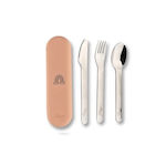 Citron Baby Cutlery Set made of Metal in Case Blush Pink 3pcs