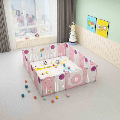 Plastikspielplatzspielzaun 180 X 220 Pink Unpl36