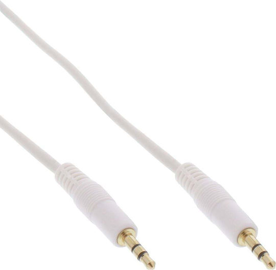 InLine Cablu Audio Jack 3,5 Mm Male - 3,5 Mm Male Alb 2,5 M Cu Terminale Placate Cu Aur 99936W
