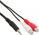 InLine Καλώδιο Ήχου 3.5mm male - 2x RCA female Μαύρο 5m 89941D