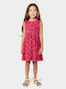 Girls Sleeveless Multicolour Dress