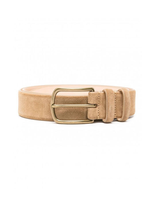 Officine Creative Men's Leather Belt Beige