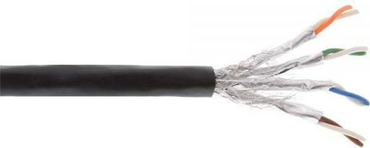 InLine S/FTP Cat.7a (10Gbps) Καλώδιο Δικτύου Ethernet εξωτερικού χώρου χωρίς ακροδέκτες 500m Μαύρο