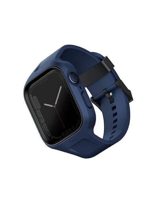 Uniq Strap Monos 2in1 Apple Watch Strap + Case Series 4 5 6 7 8 9 Se Se2 44/45mm Navy Blue