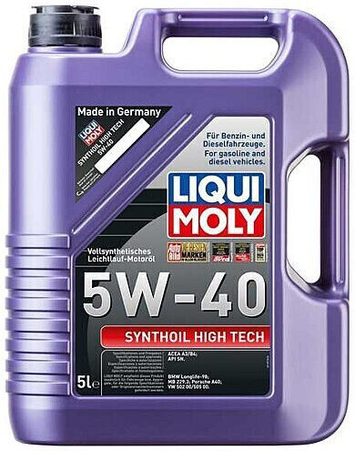 Liqui Moly Synthoil High Tech Συνθετικό Λάδι Αυτοκινήτου 5W-40 5lt