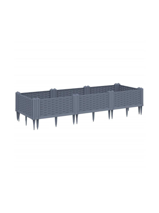 vidaXL Planter Box 125x28.5cm Grey 368014