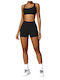 Amor Amor Set Women's Leggings Shorts Black