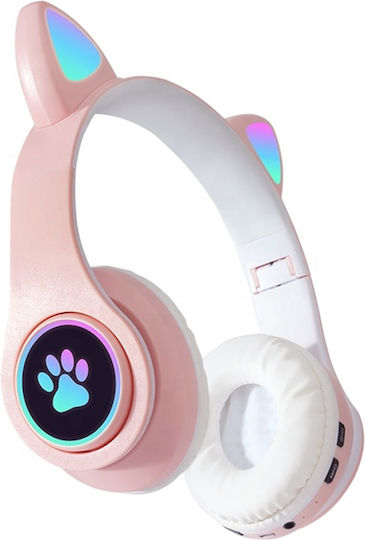 Aptel Kabellose Bluetooth Kinder Am Ohr Kopfhörer mit Radio mit 6 Stunden Betriebszeit Rosa