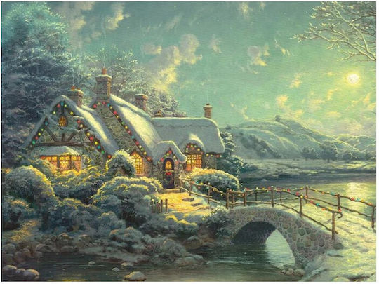 Рисуване по номера за деца Craft Buddy Kids Arts Коледна луна 30x40см Cbpbn-tk3040-53