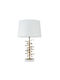 Zen Collection Table Lamp with White Shade and Gold Base