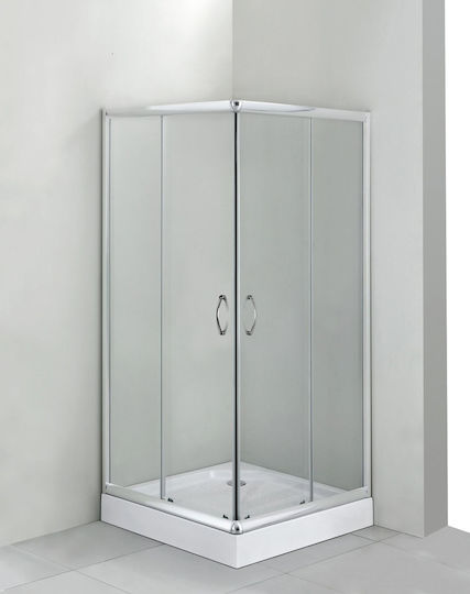 Deante Kabine für Dusche mit Schieben Tür 90x190cm Klarglas Chrom