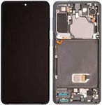 Samsung G991b Galaxy S21 5g Frontcover + Lcd + Touch No Camera Phantom Violet Original Service Pack