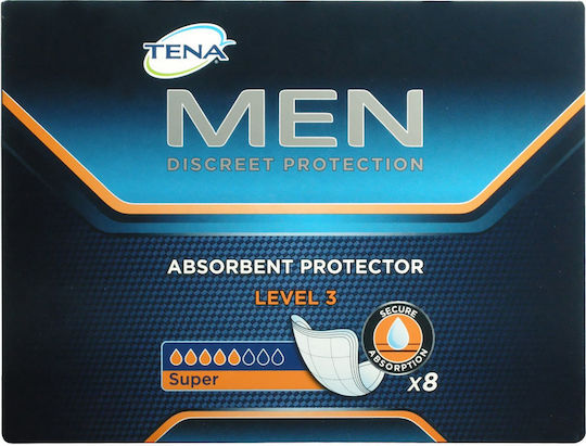 Tena Men Absorbent Protector Level 3 Ανδρικές Σερβιέτες Ακράτειας 8τμχ
