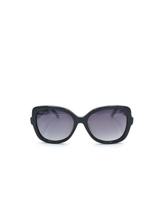 Gianfranco Ferre Women's Sunglasses with Black Plastic Frame and Black Gradient Polarized Lens GFF1419 004