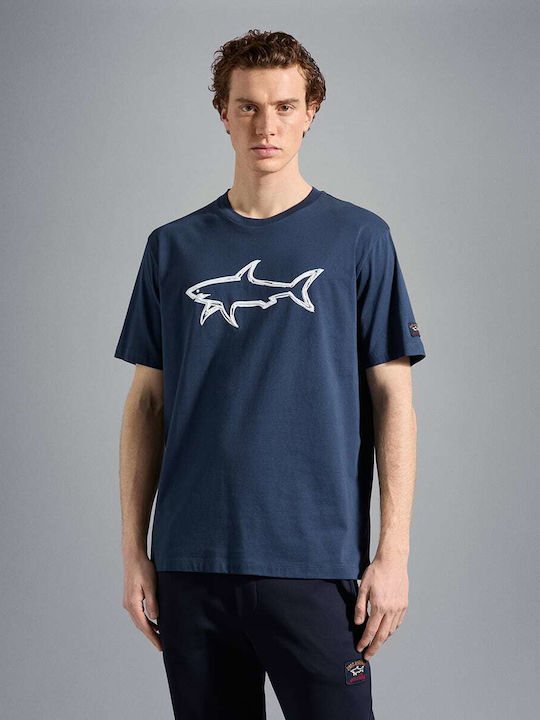 Tシャツ・カットソー PAUL  SHARK Men T Shirts 22411073 013 BLUE Paul & Shark 22411073-013 Organic cotton T-Shirt with