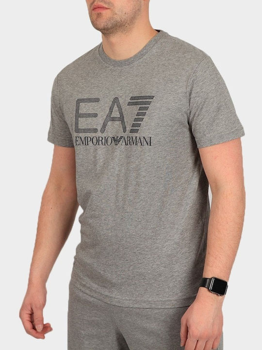 Emporio Armani T-shirt Bărbătesc cu Mânecă Scurtă Grey