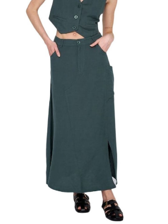 Ale - The Non Usual Casual Maxi Skirt in Green color