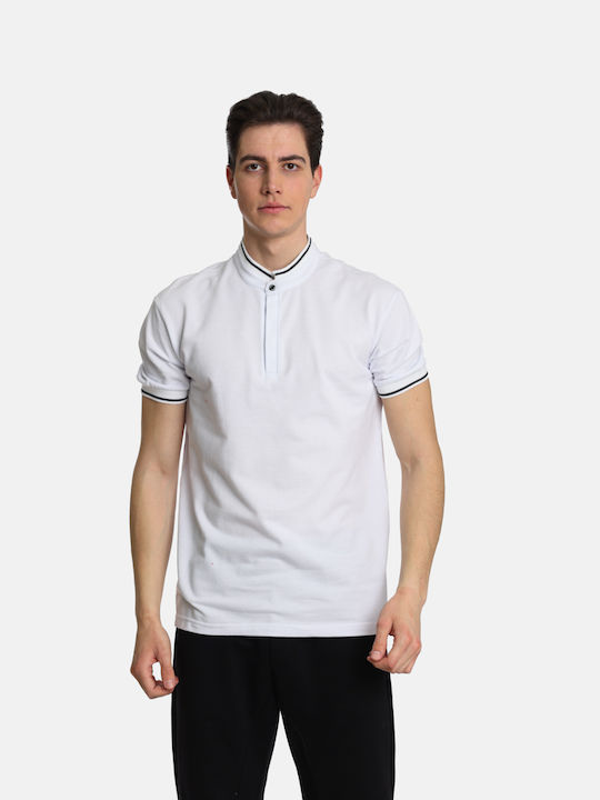 Paco & Co Men's Short Sleeve Blouse Polo White