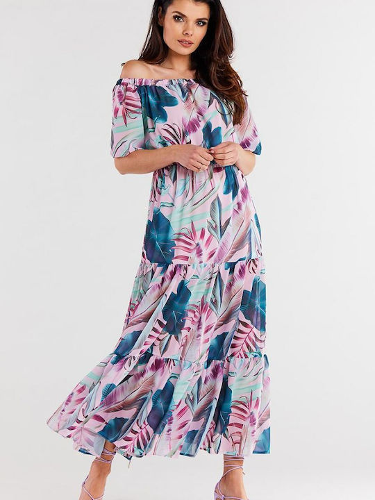 Awama Dress with Ruffle colorful