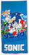 Sega Hedgehog Детски плажен кърпа 140x70см.